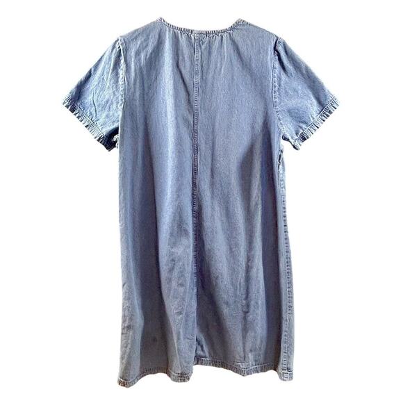 VTG USA Embroidered Stars Patriotic 4th of July Denim Dress Fireworks XL - Picture 5 of 9